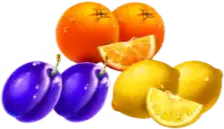Orange, Plum, Lemon symbols paytable Pink Clovers XXXL